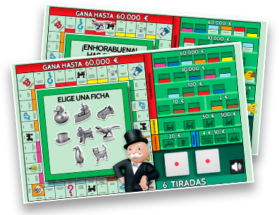Imaxe de dous boletos do rasca Monopoly