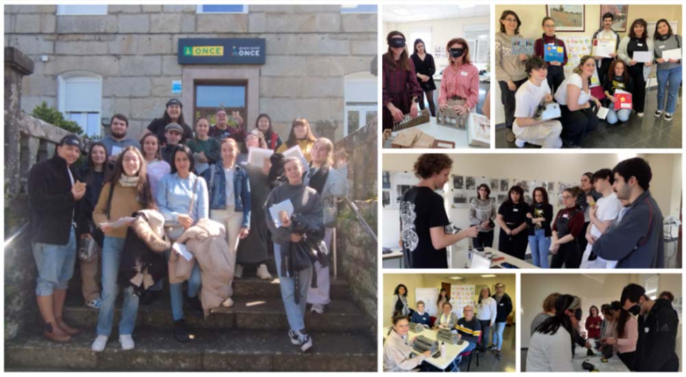 Collage con imágenes de los participantes y las actividades realizadas durante la jornada de puertas abiertas