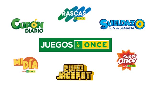 Logos de los productos de juego premiados en Galicia durante el mes de diciembre