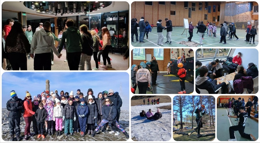 Collage con las diferentes actividades realizadas durante la XVII Escuela Deportiva del CRE de Pontevedra