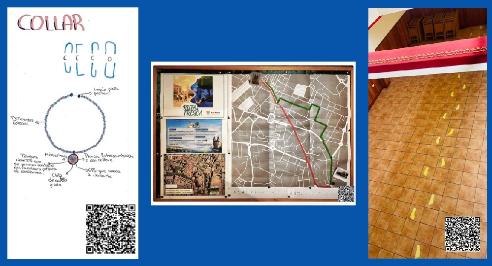 Collage con los trabajos ganadores del Concurso Escolar ONCE Galicia 2026