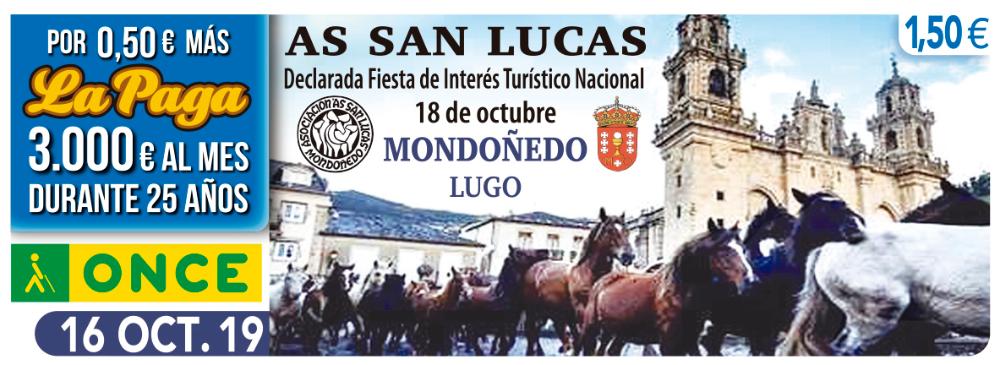 Cupón del 16 de octubre dedicado a la Feria de Mondoñedo