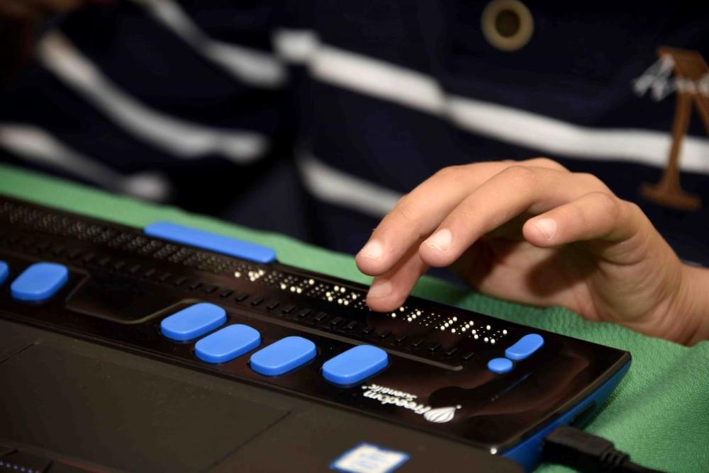 Imagen de un teclado braille