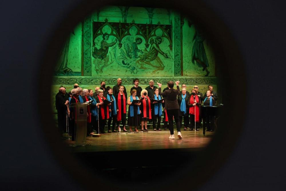 La Coral Breogán en su actuación en Ejea de los Caballeros