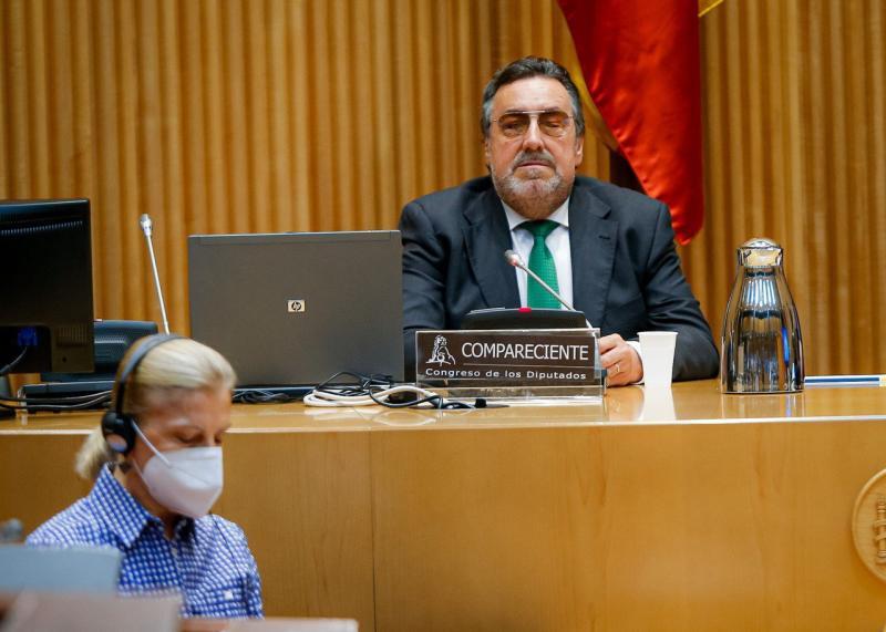 Primer plano de Miguel Carballeda durante su intervención 