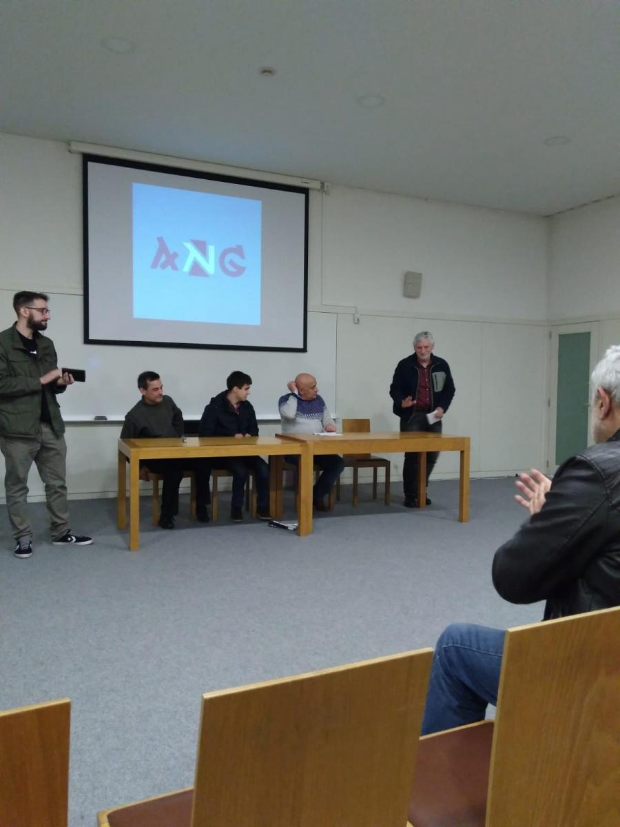 Na imaxe, un momento do acto de entrega do galardos na USC