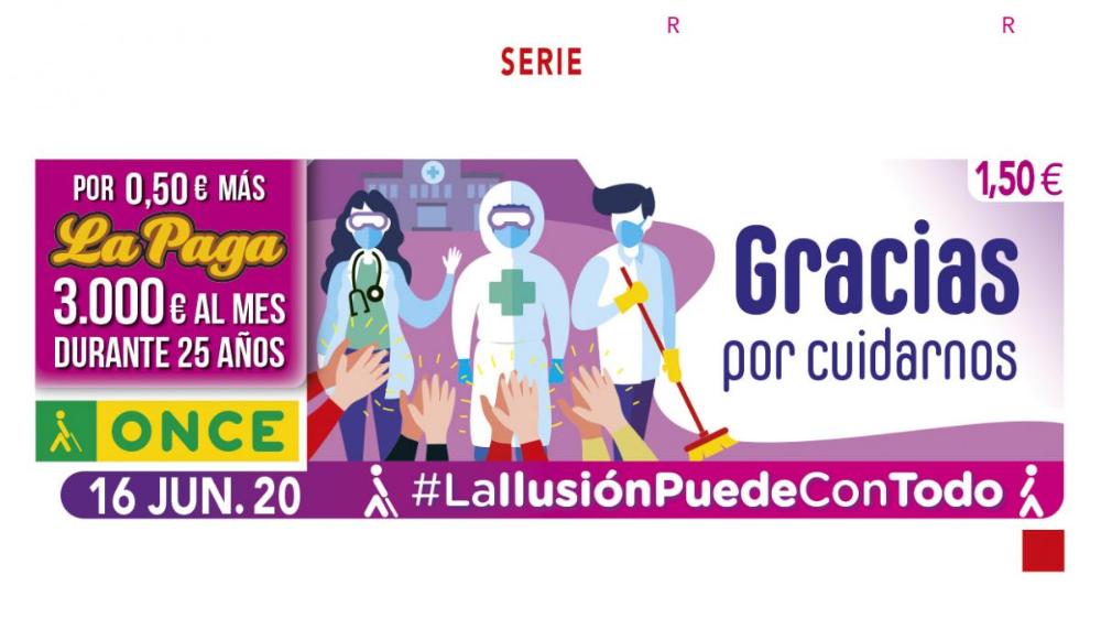 Imagen del cupón del 16 de junio dedicado al sector sanitario