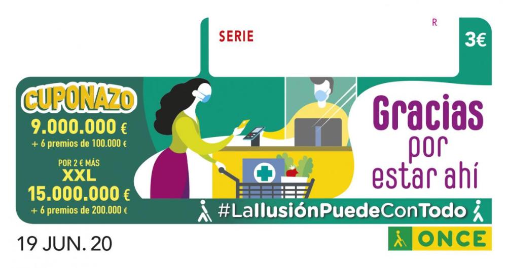 Imagen del cupón del 19 de junio, dedicado al sector de la alimentación