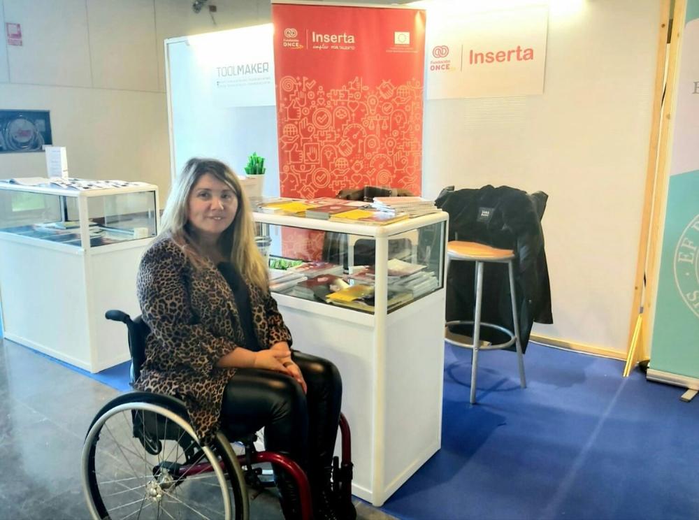 La directora regional de Inserta, Mencho Iglesias, en las oficinas de la entidad