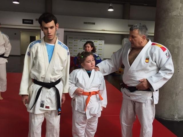 ucho Boedo na imaxe durante a exhibición do Judo