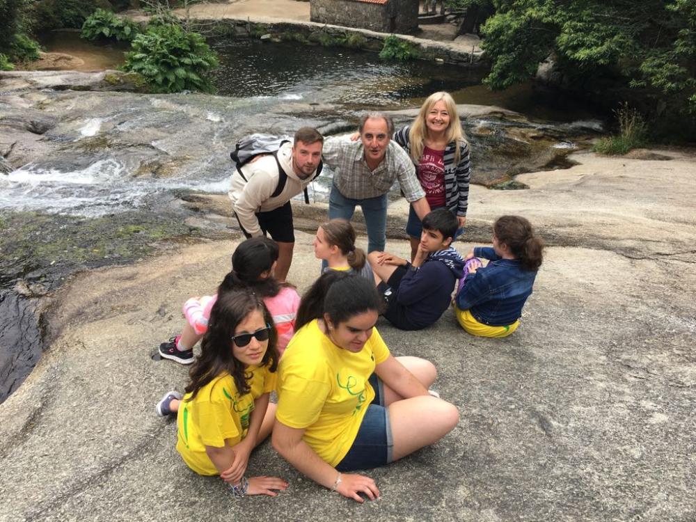 Con los profesores en el río Barosa