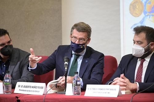 Nuñez Feijóo durante la presentación