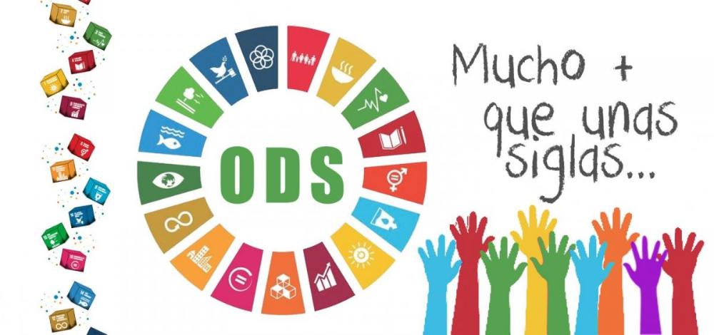 Dibujo que representa los 17 objetivos de desarrollo sostenible de la Agenda 2030 en una rueda