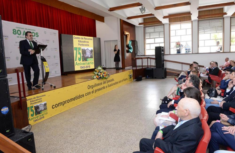 El presidente de la ONCE Miguel Carballeda durante su intervención