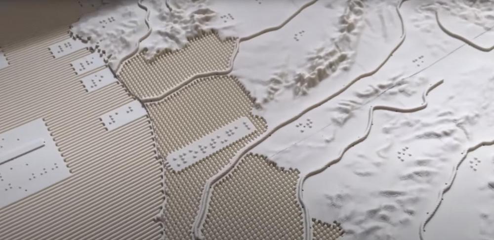Plantilla en relieve para la confección del mapa accesible