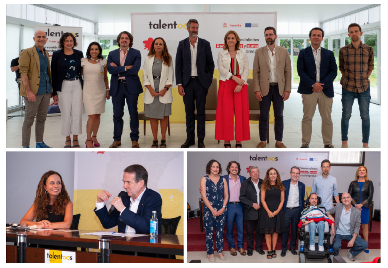 Collage con momentos de los encuentros en Vigo y en Vilargarcía