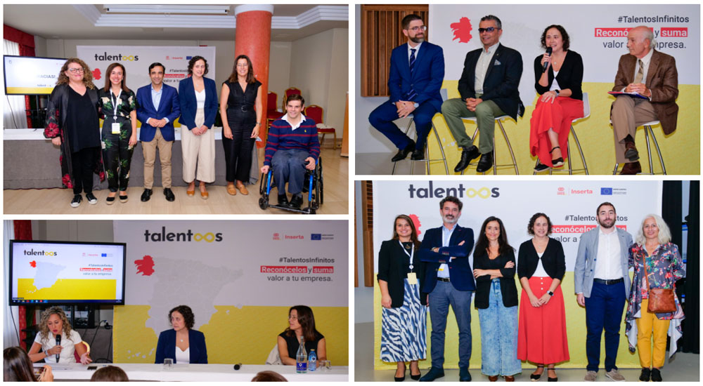 Collage con momentos de la presentación del programa Talentos en Ferrol y La Coruña