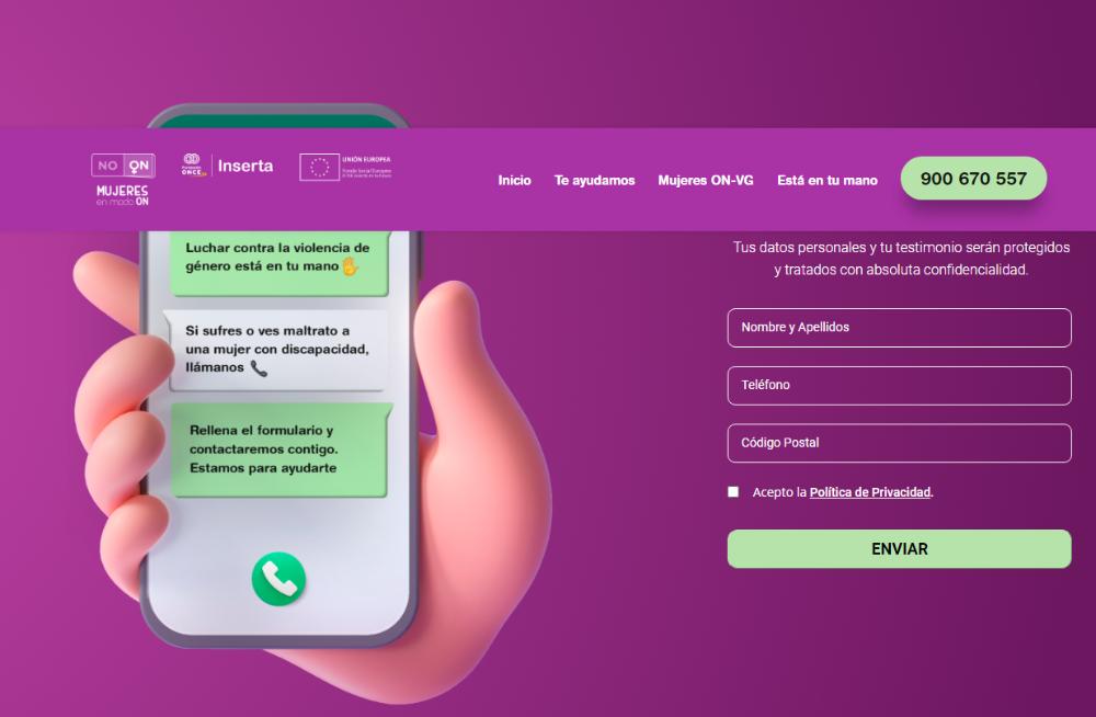 Pantallazo de la web de 'Está en tu mano'