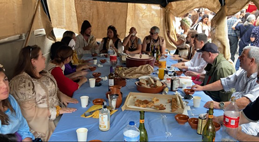Personas afiliadas a la ONCE, durante la celebració