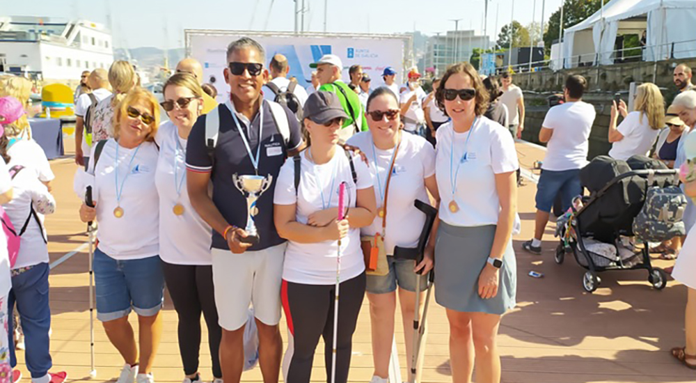 Personas afiliadas a la ONCE, participantes en la regata inclusiva