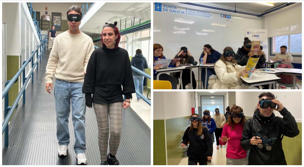 collage curso al alumnado del ciclo de Guías turísticos del CIFP Rodolfo Ucha