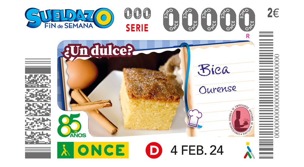 Cupón dedicado a la bica de Ourense
