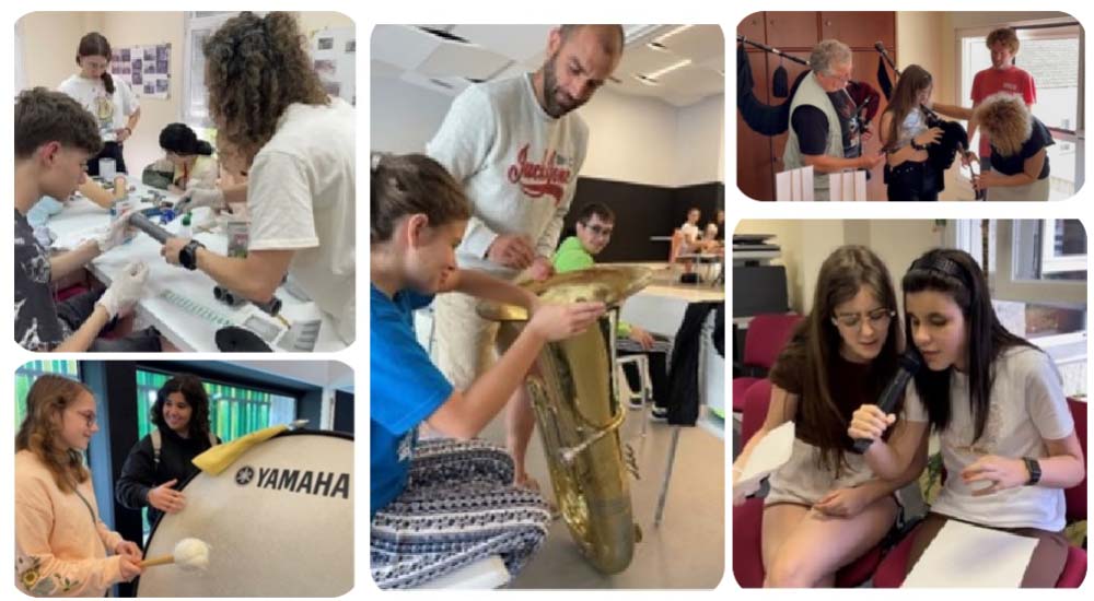Collage actividades del taller Sentir La Música