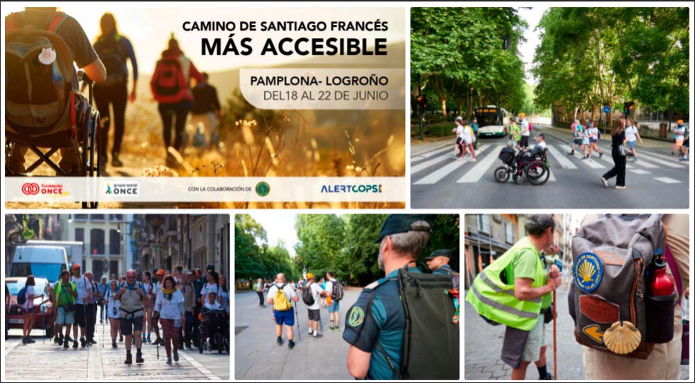 Momentos de los participantes durante el Camino