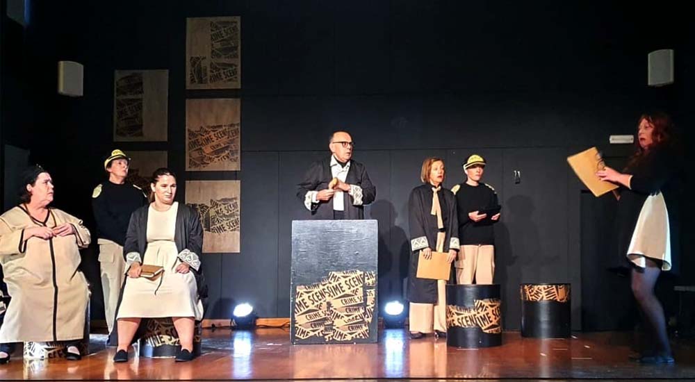 El grupo Setestrelo en un momento de la representación