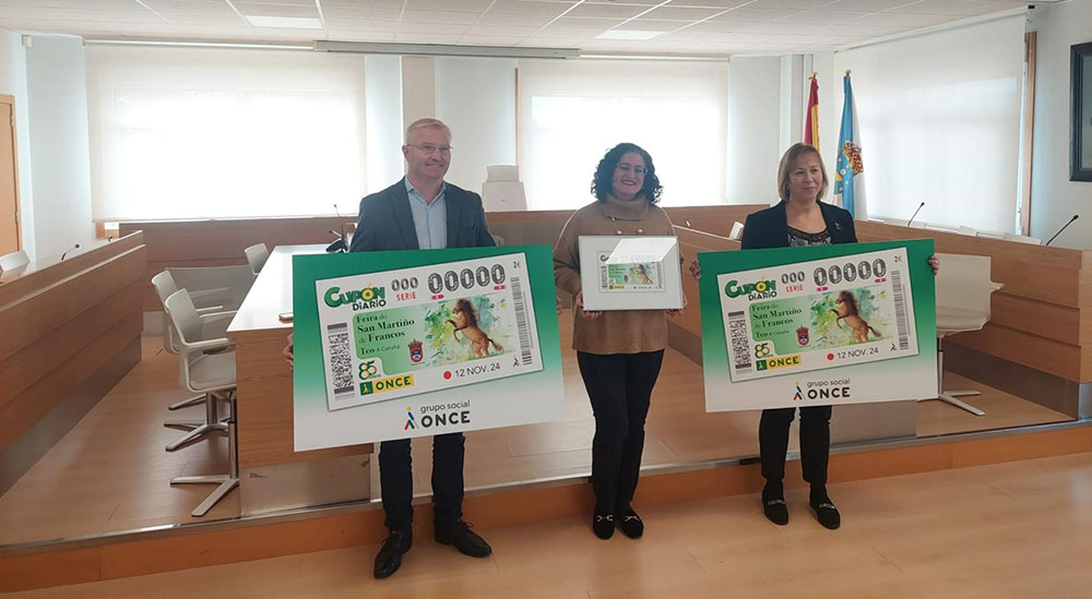 Presentación del cupón dedicado a la Feira do San Martiño de Francos, Teo
