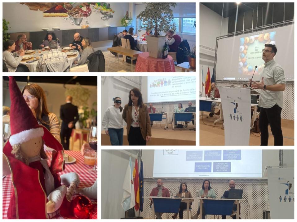 collage con momentos de la jornada