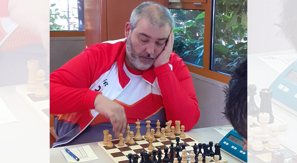 David Fernández durante una partida