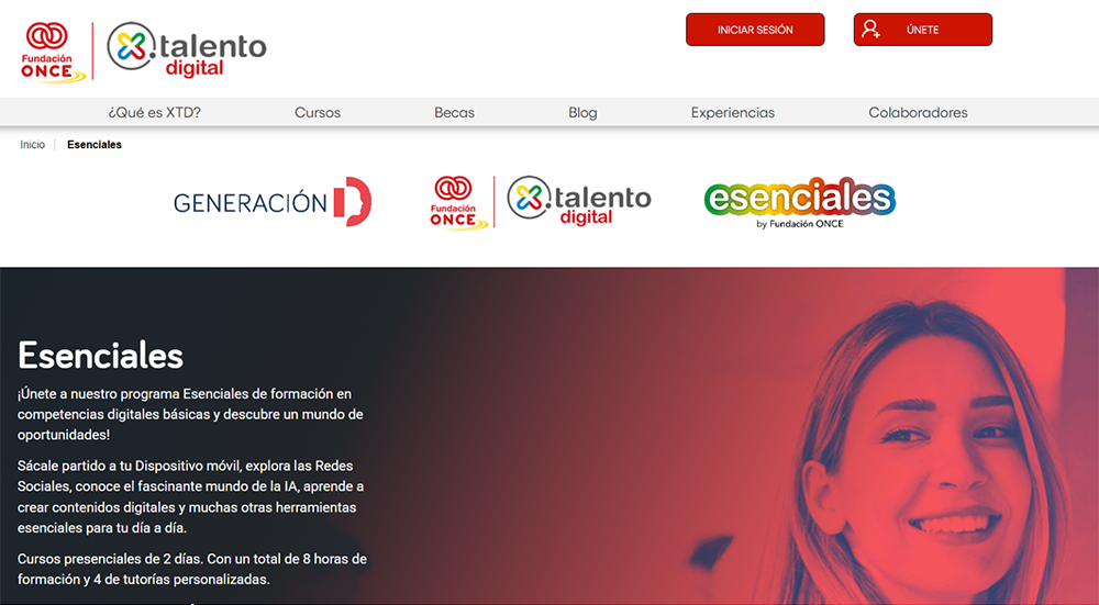 Pantallazo web esenciales