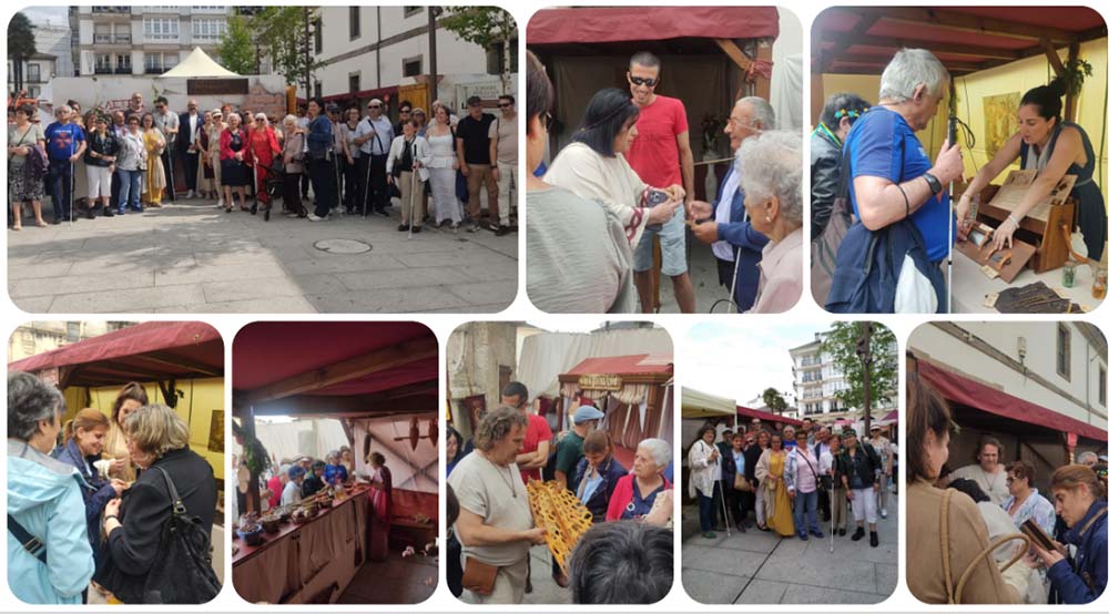 Afiliados durante la visita al Arde Lucus accesible