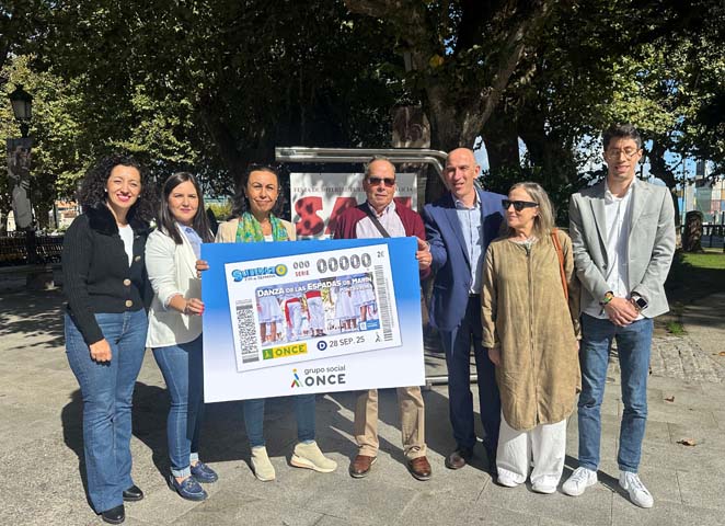 Presentación del cupón dedicado a la Danza de las Espadas de Marín