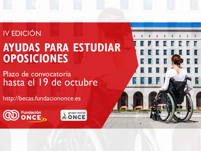 Cartel de las ayudas para estudiar oposiciones