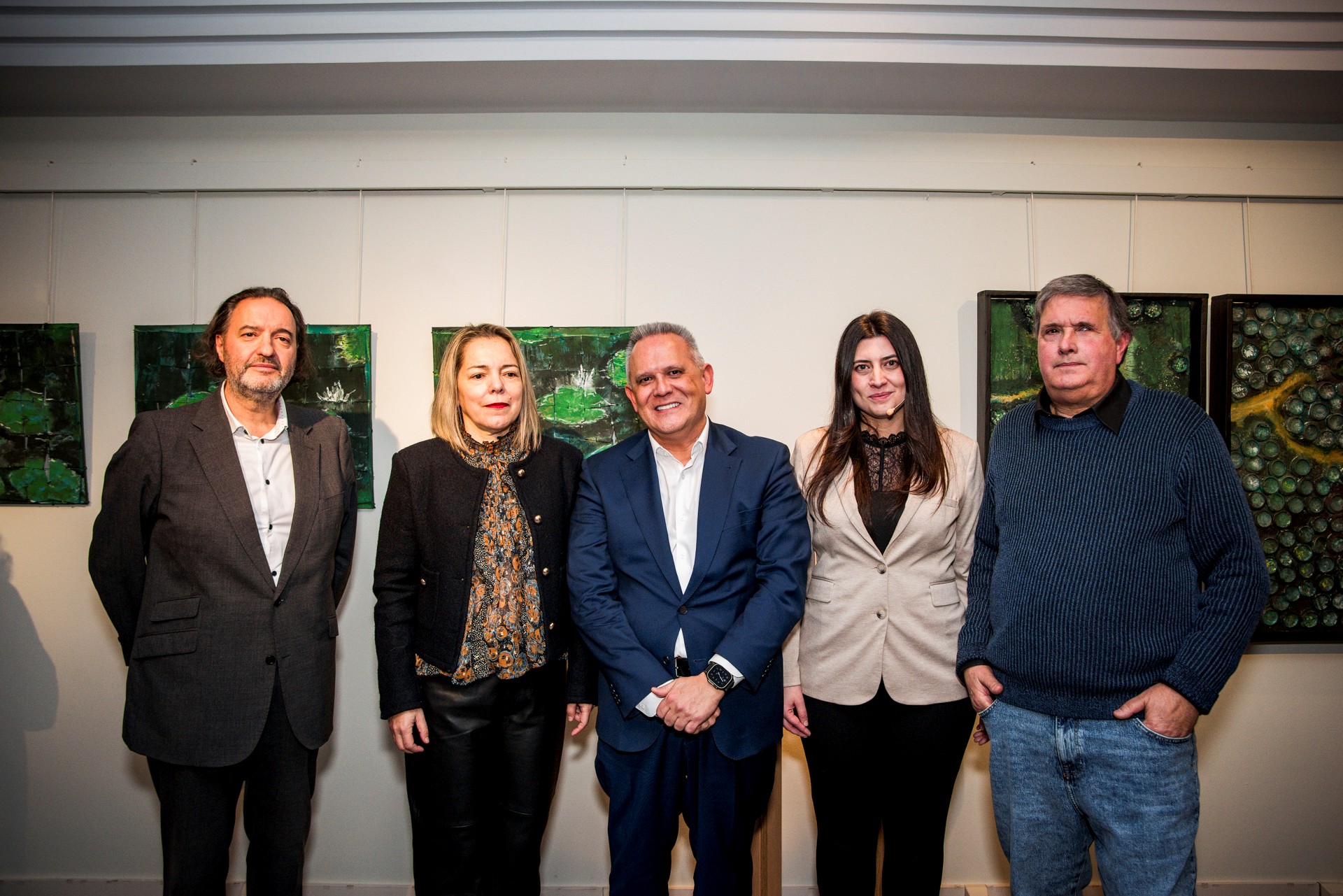 Fran Maldonado, Ana Díaz, Ángel Luis Gómez Blázquez, Mireia Rodríguez y XavierE, en la inauguración