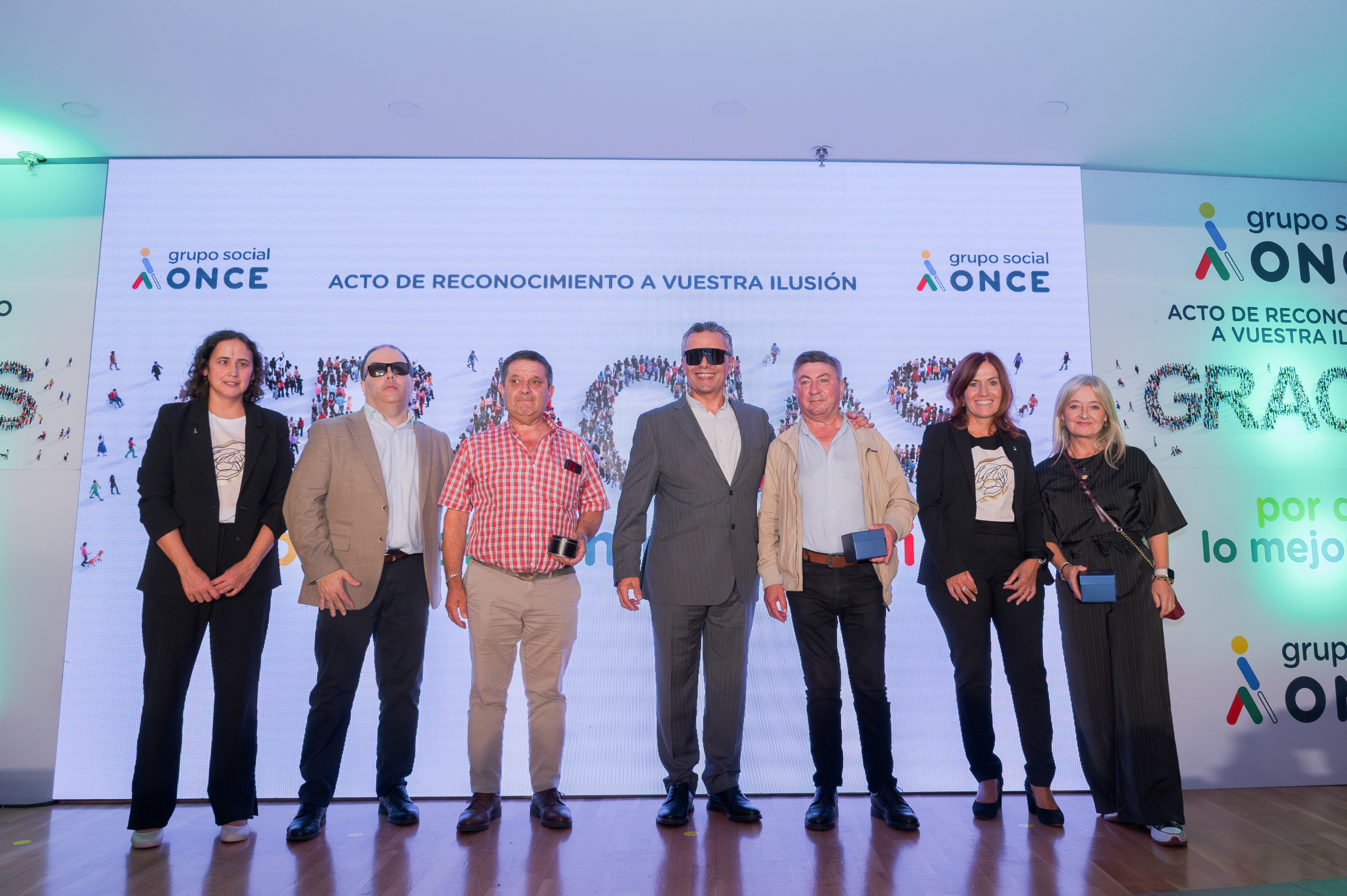 Trabajadores homenajeados durante la gala